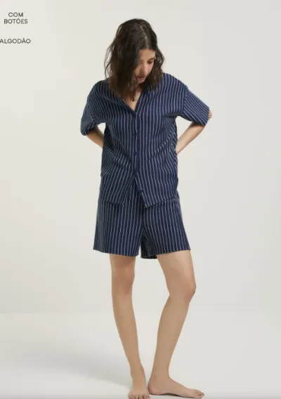 HERING — PIJAMA FEMININO ADULTO MANGA CURTA+SHORTS