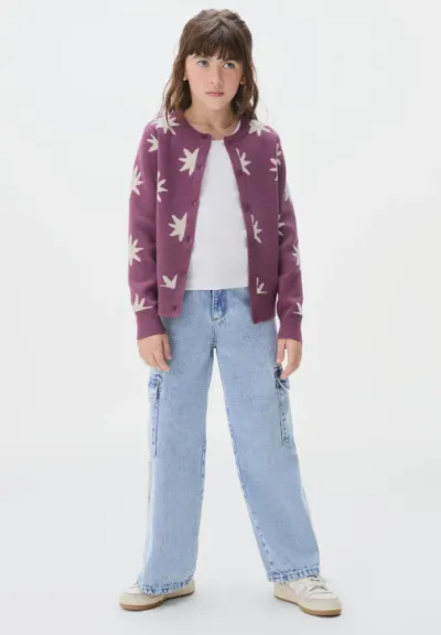HERING — CALCA FEMININO INFANTIL WIDE LEG CARGO