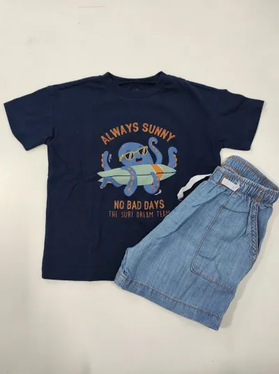 CONJUNTO MASCULINO INFANTIL SEM MANGA R06