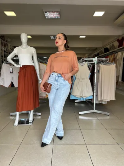 CALÇA FEMININO ADULTO RETA
