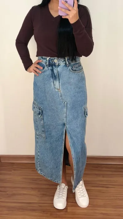 SAIA FEMININO ADULTO MIDI