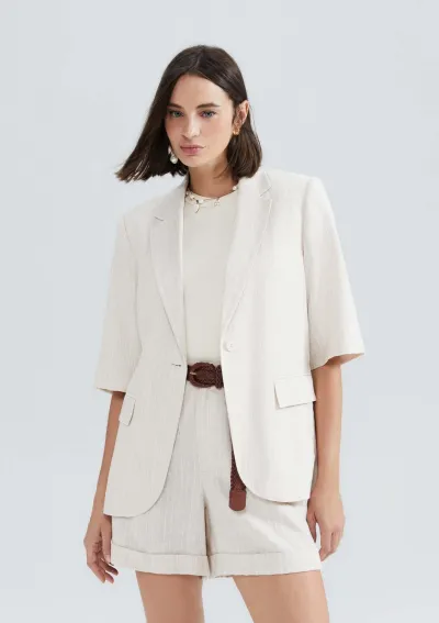 BLAZER FEMININO SEM MANGA R06