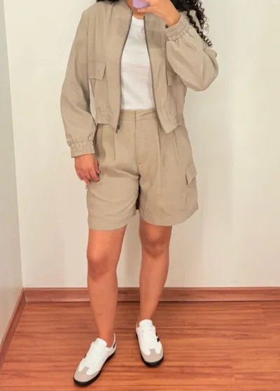 SHORTS FEMININO ADULTO CARGO