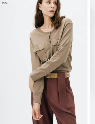 HERING — CARDIGAN FEMININO ADULTO ABERTA