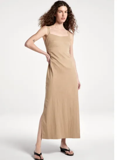 HERING — VESTIDO FEMININO SEM MANGA MIDI