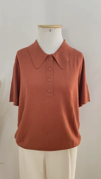 POLO FEMININO ADULTO SEM MANGA TRICOT