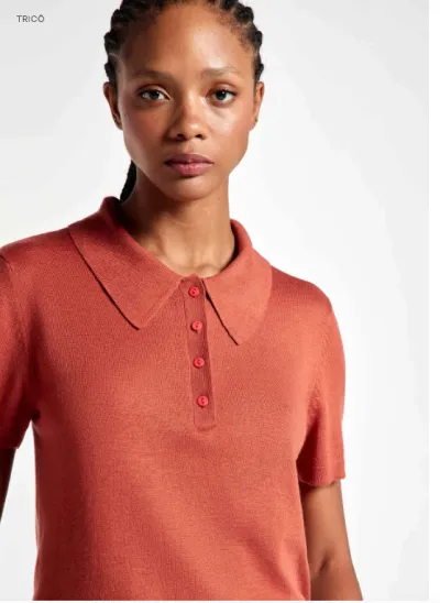 HERING — POLO FEMININO ADULTO MANGA CURTA TRICOT