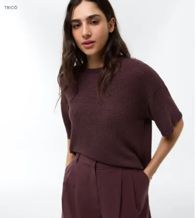 BLUSA FEMININO ADULTO SEM MANGA TRICOT