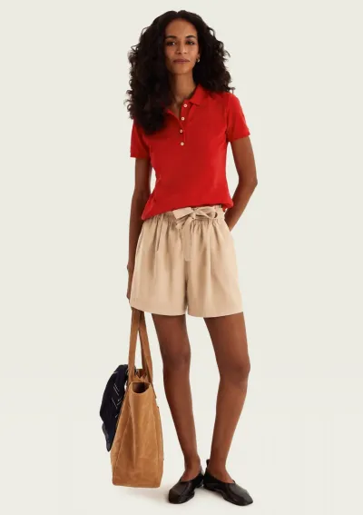 SHORTS FEMININO ADULTO ALFAIATARIA