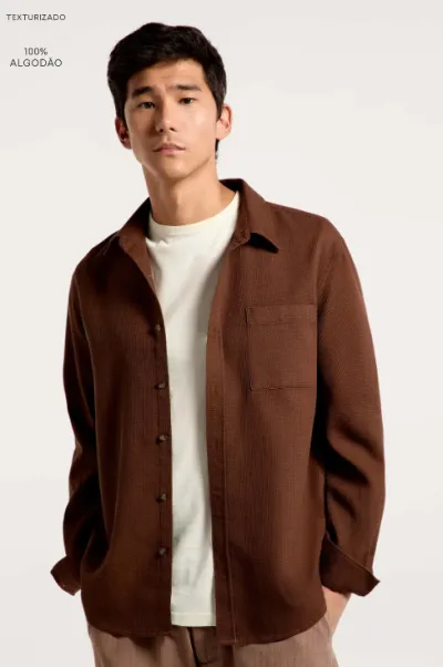 HERING — CAMISA MASCULINO ADULTO MANGA LONGA