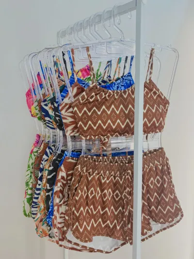 CONJUNTO FEMININO ADULTO BIQUINI+SHORTS