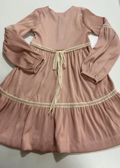 VESTIDO FEMININO INFANTIL MANGA LONGA R48
