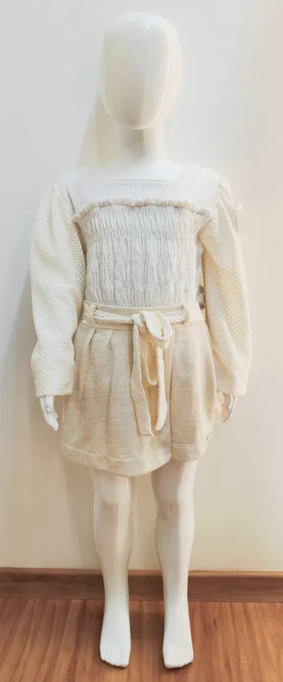 CONJUNTO FEMININO INFANTIL MANGA LONGA+SAIA R48
