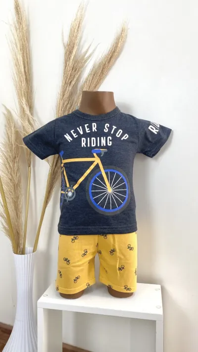CONJUNTO MASCULINO INFANTIL SEM MANGA R100