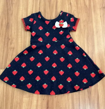 VESTIDO FEMININO INFANTIL SEM MANGA R100
