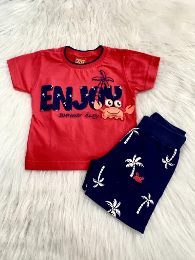 CONJUNTO MASCULINO INFANTIL SEM MANGA R100