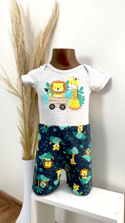 CONJUNTO MASCULINO INFANTIL SEM MANGA R100