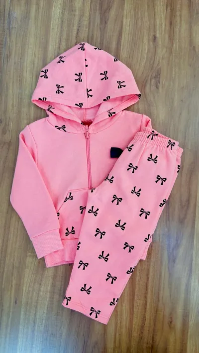 CONJUNTO FEMININO INFANTIL MOLETOM R100