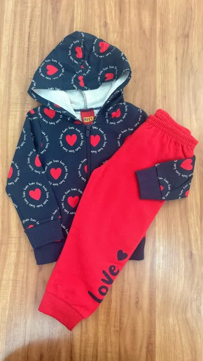 CONJUNTO FEMININO INFANTIL MOLETOM R100