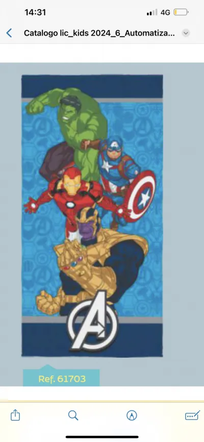 TOALHA MASCULINO INFANTIL MARVEL