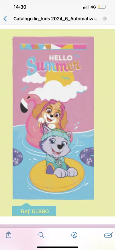 TOALHA FEMININO INFANTIL P.CANINA