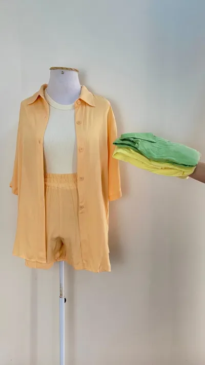 CONJUNTO FEMININO CAMISA SEM MANGA+SHRT