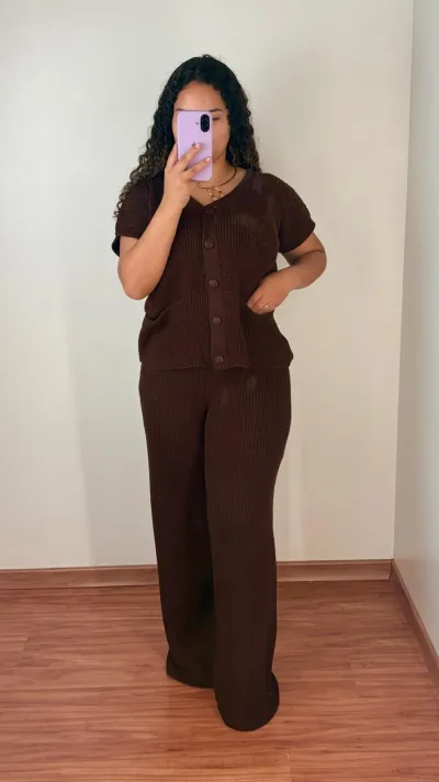 CONJUNTO FEMININO SEM MANGA+CALÇA R50