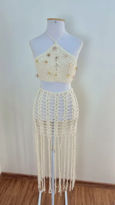 CONJUNTO FEMININO ADULTO SM+SAIA TRICOT