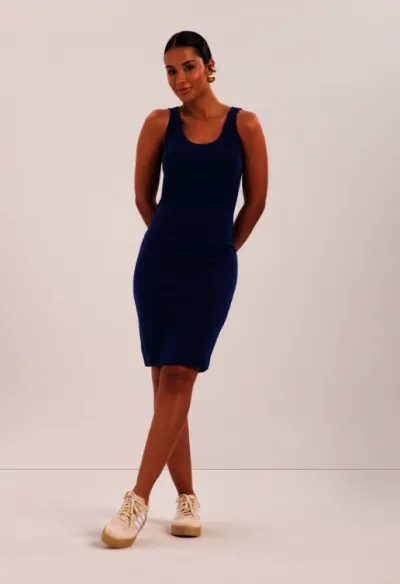 LUNENDER — VESTIDO FEMININO SEM MANGA CURTO R53