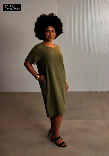 LUNENDER — VESTIDO FEMININO ADULTO MANGA CURTA CURTO PLUS