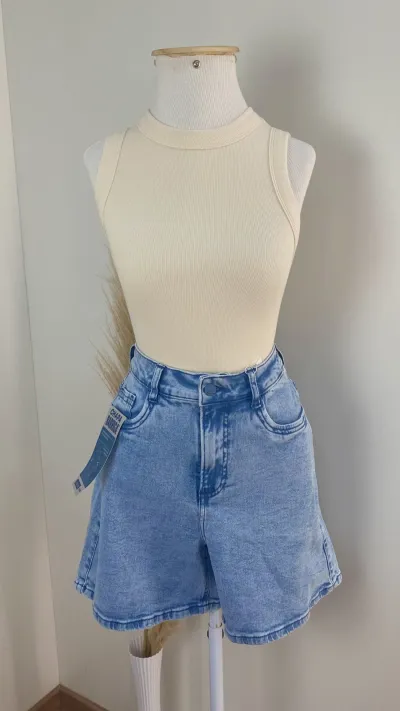 SHORTS FEMININO ADULTO MEIA COXA