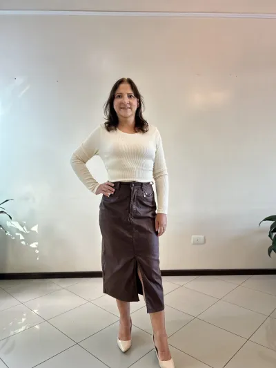 LUNENDER — SAIA FEMININO ADULTO MIDI C/FENDA
