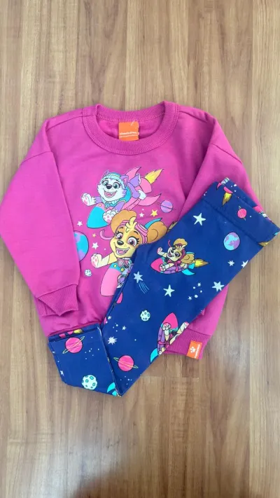CONJUNTO FEMININO INFANTIL MANGA LONGA R09