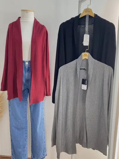 CARDIGAN FEMININO ADULTO ALONGADO