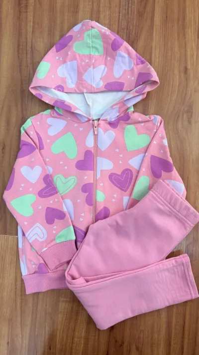 CONJUNTO FEMININO INFANTIL MOLETOM R09