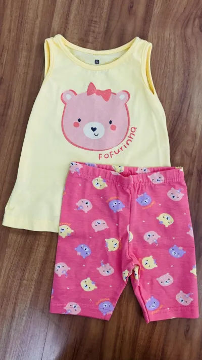 CONJUNTO FEMININO INFANTIL SM+SHORTS R09
