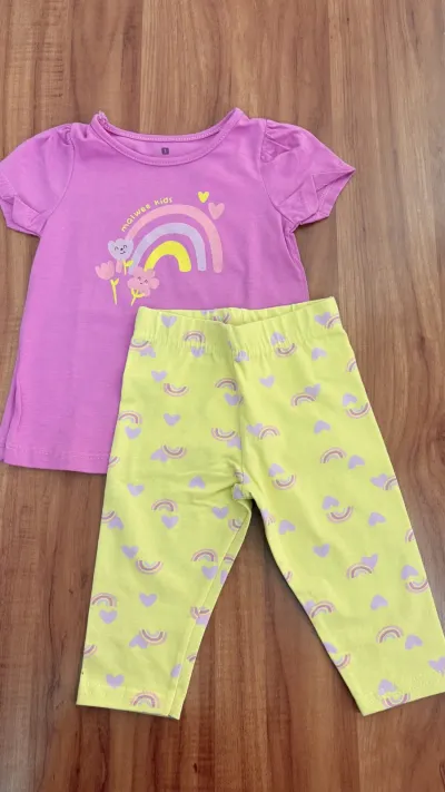 CONJUNTO FEMININO INFANTIL SEM MANGA+CALÇA R09