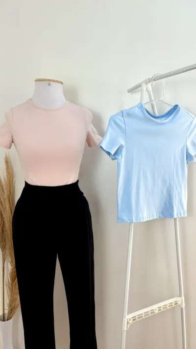 BLUSA FEMININO CROPED SEM MANGA R09