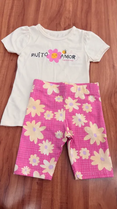 CONJUNTO FEMININO INFANTIL SEM MANGA+BRM R06