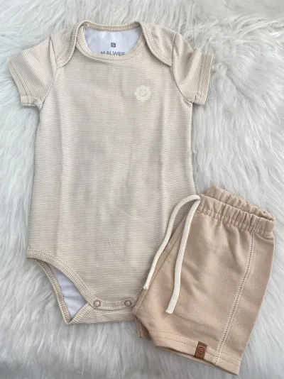 CONJUNTO MASCULINO INFANTIL BODY+SHORTS R09