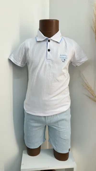 CONJUNTO MASCULINO INFANTIL SEM MANGA+BRM R09