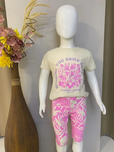 CONJUNTO FEMININO INFANTIL SEM MANGA+BRM R09