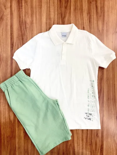 CONJUNTO MASCULINO INFANTIL POLO+BERMUDA