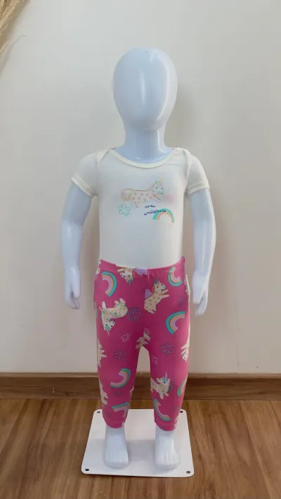 CONJUNTO FEMININO INFANTIL BODY+CALÇA