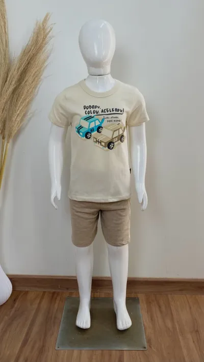 CONJUNTO MASCULINO INFANTIL SEM MANGA+BERMUDA