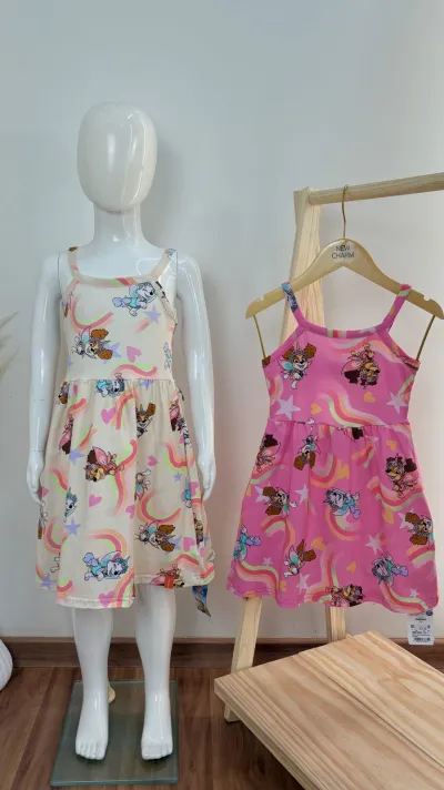 VESTIDO FEMININO INFANTIL C/ALÇA