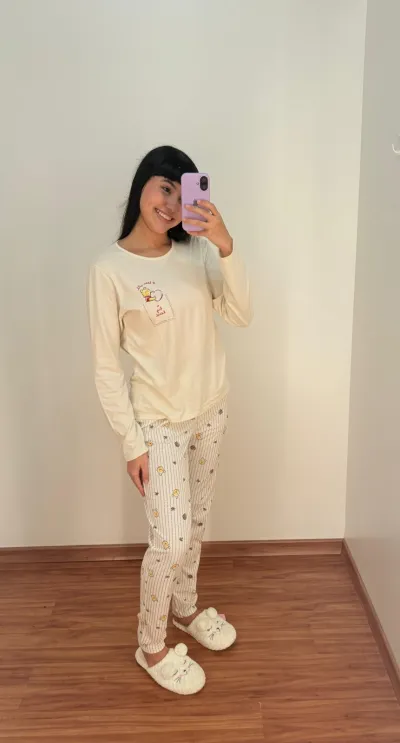 PIJAMA FEMININO ADULTO MANGA LONGA+CALÇA