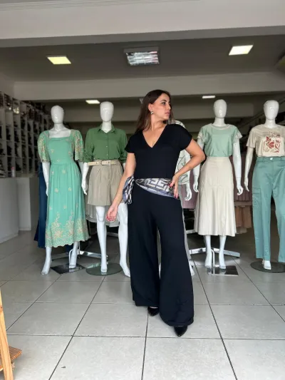 MACACÃO FEMININO ADULTO SEM MANGA LONGO
