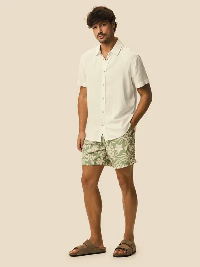 MALWEE — CAMISA MASCULINO ADULTO MANGA CURTA LINHO