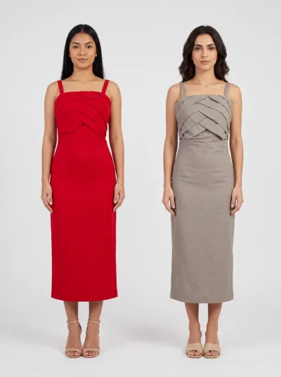 MALWEE — VESTIDO FEMININO ADULTO SEM MANGA LONGO